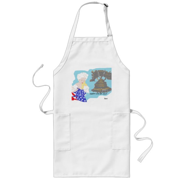 Tablier Long Custom Long : Betsy Ross & Liberty Bell (Devant)