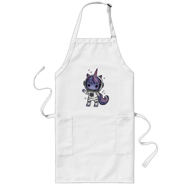 Tablier Long Cute Astro Unicorn Long Apron (Devant)