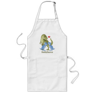 Tablier Long DaddSaurus T-Rex & Twin Baby Boy Dinosaures