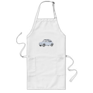 Tablier Long Dessin de voiture de ville bleu Topolino Fiat 500