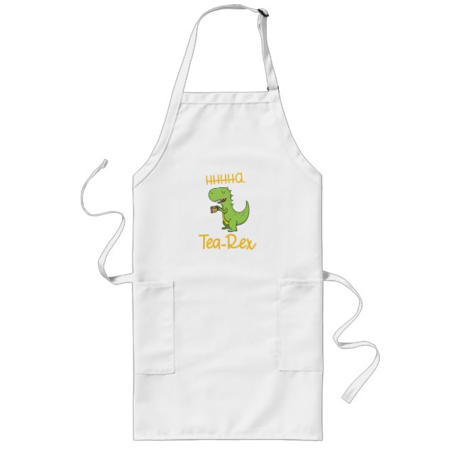 Tablier Long Dinosaure Tyrannosaure Rex T-Rex Tea Drinker (Devant)