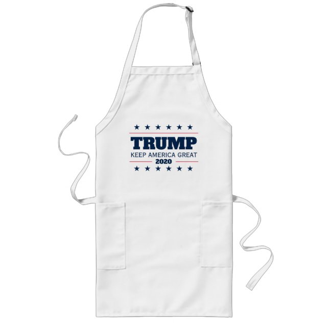 Tablier Long Donald Trump 2020 parti républicain BBQ (Devant)