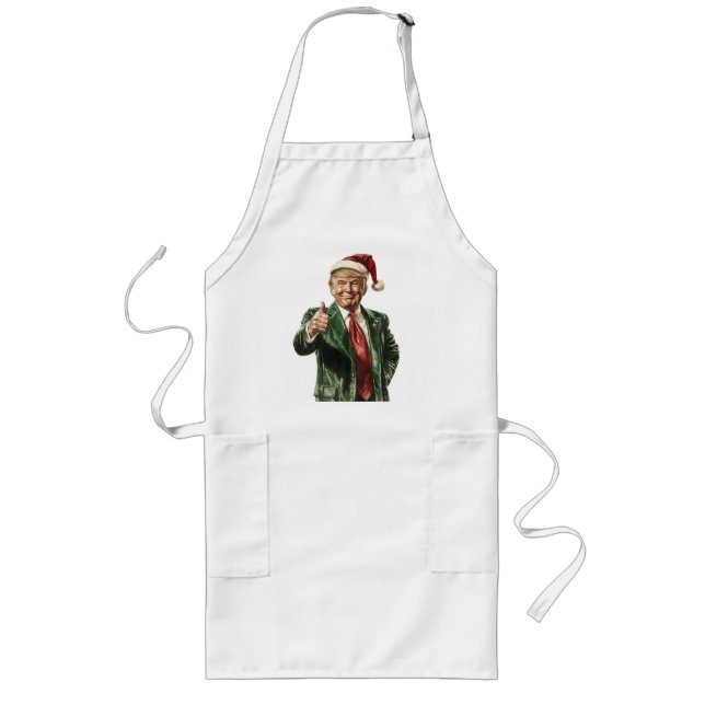 Tablier Long Donald Trump Funny Christmas Cooking Apron (Devant)