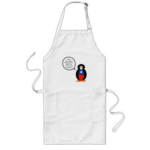 Tablier Long Drapeau taïwanais ou Chinois parlant M. Penguin