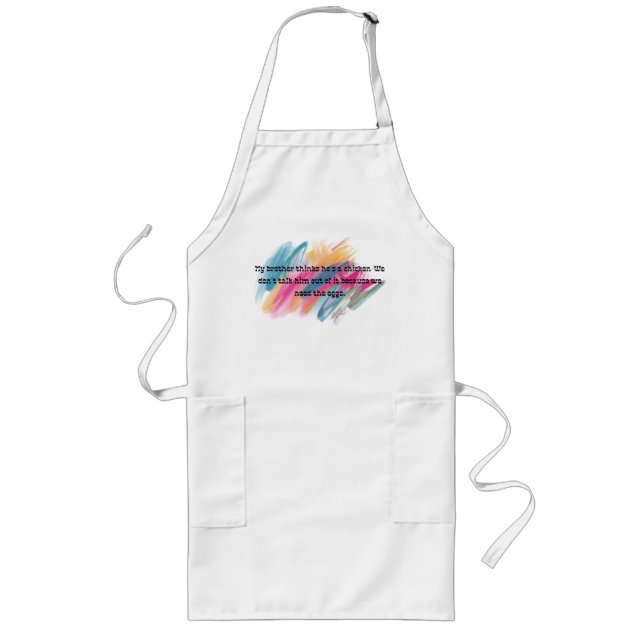 Tablier Long Drôle Apron de citation pour cuisiniers. (Devant)