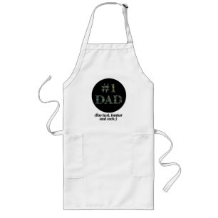 Tablier Long Drôle No 1 Papa Fête du Père Personnalisée