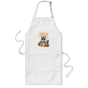 Tablier Long Drôle Raccoon Trick ou Trash Halloween