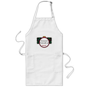 Tablier Long Emmanuel Dieu avec nous Customisez-le