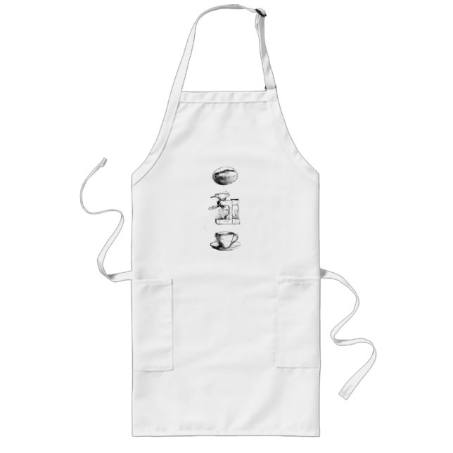 Tablier Long Ensemble Lover Café (Devant)