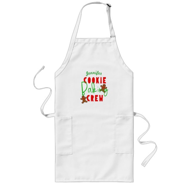 Tablier Long Équipe de cuisson de biscuits plaisir cuisine de f (Devant)