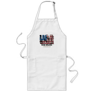 Tablier Long États-Unis Dieu bénisse l'Amérique