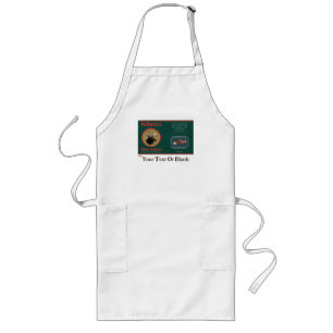 Tablier Long Étiquette de l'orignal et des haricots de McMotek