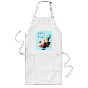Tablier Long FÊTE DE CRÈME DE GLACE, MAGASIN DE DÉSERT, bleu