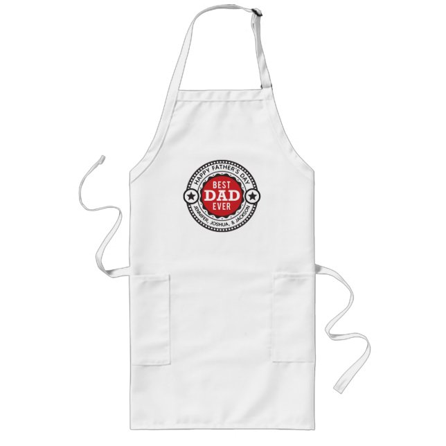 Tablier Long Fête des pères Meilleur papa jamais Apron (Devant)