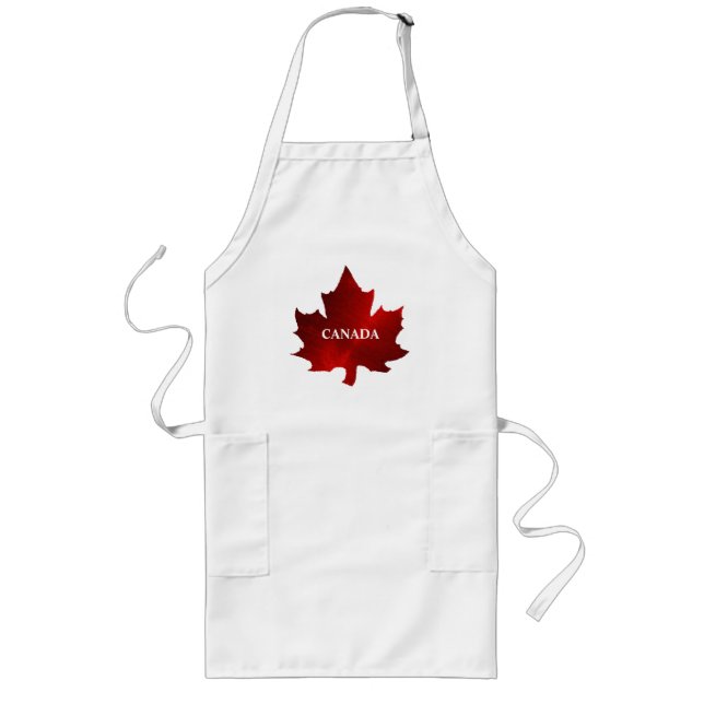 Tablier Long Feuille d'érable rouge du Canada (Devant)
