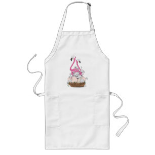 Tablier Long Flamant rose