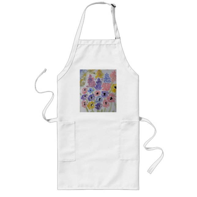 Tablier Long Fleurs sauvages d'été (Devant)