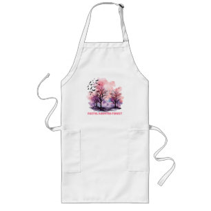 Tablier Long Forêt hôtelière Pastel