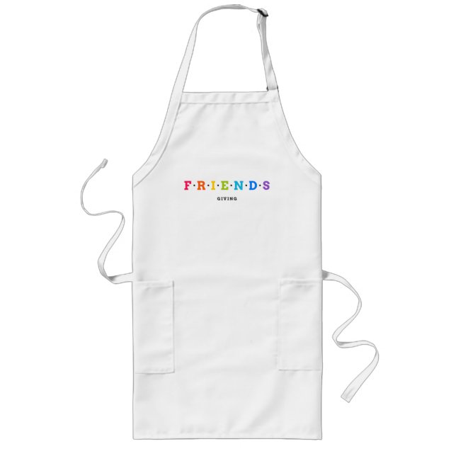 Tablier Long Friendsgiving Apron - Parfait pour Thanksgiving ! (Devant)