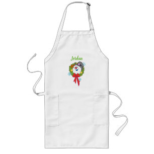 Tablier Long Frosty the Snowman™   Frosty Holiday Wreath