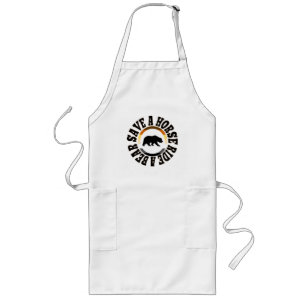 Tablier Long Gay Bear Pride Sauver Un Cheval Monte Un Ours