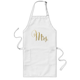 Tablier Long Gold Son n Hers Mr & Mrs Matching Aprons