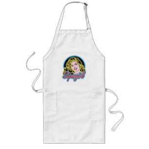 Tablier Long Graphique des lumières de Neon Retro Supergirl