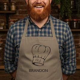 Tablier Long Grillage Casquette chef personnalisé