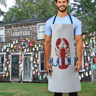 Tablier long gris homard du Maine