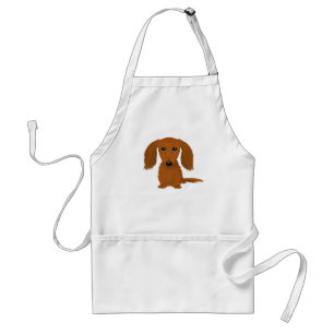 Tablier Long Haired Dachshund   Doxie mignon chien de dess