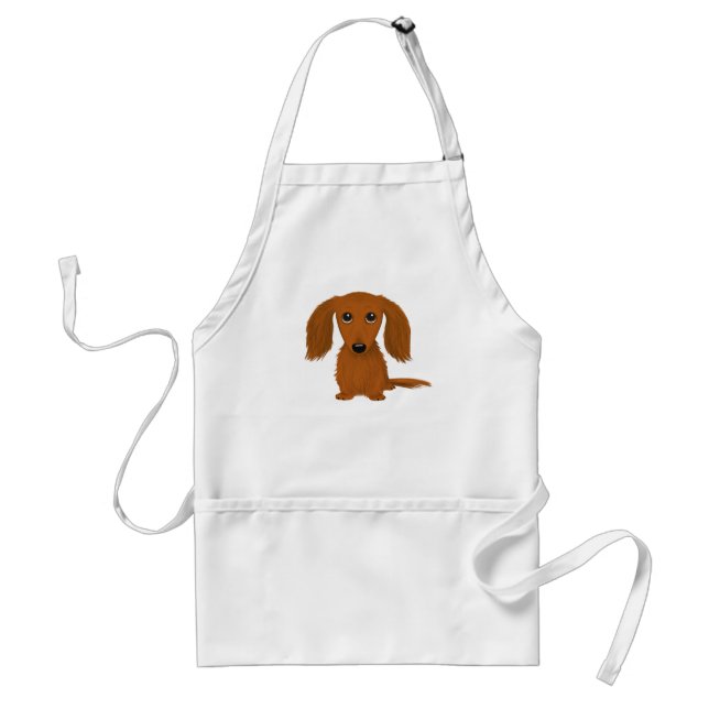 Tablier Long Haired Dachshund | Doxie mignon chien de dess (Devant)