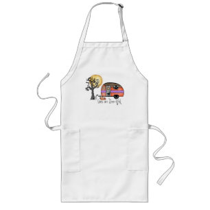 Tablier Long Halloween Camping   Vous êtes indigne