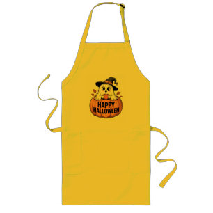 Tablier Long Happy Halloween caféine fantôme
