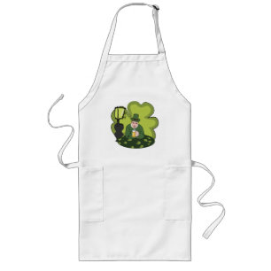 TABLIER LONG "HEUREUX ST. JOUR DE PATRICK" LEPRECHAUN
