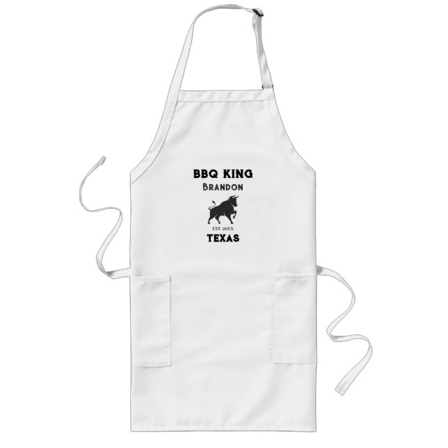 Tablier Long Hommes BBQ King Texas (Devant)