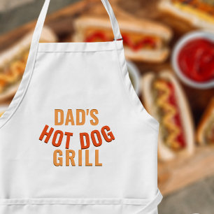 Tablier Long Hot Dog Grill Jardin d'été papa's BBQ Mens Apron