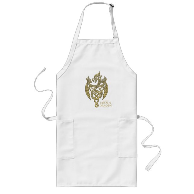 Tablier Long HOUSE of the Dragon | Golden Filigree Dragon Crest (Devant)