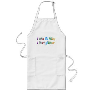 Tablier Long Humour Gay Je suis Si Gay Je péte Paillettes