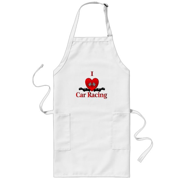 Tablier Long I Heart Car Racing Apron (Devant)