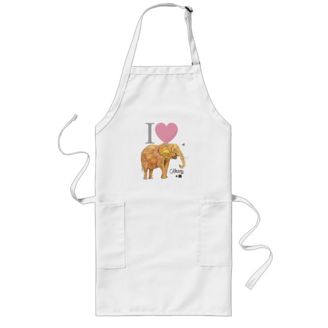 Tablier Long I Love Nosey Long Apron (Devant)