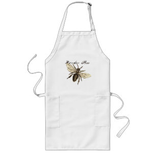 Tablier Long Illustration Antique d'Abeille Ouvrière Insecte Vi