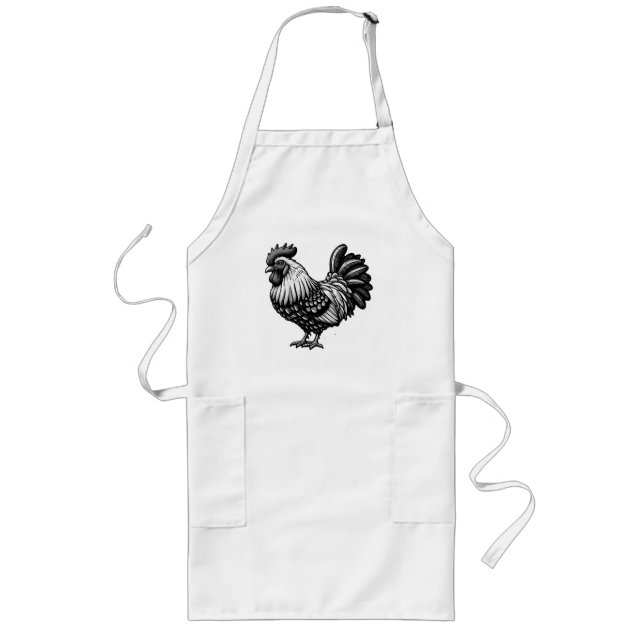 Tablier Long Illustration complexe du coq (Devant)