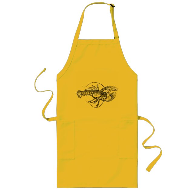 Tablier Long Illustration vintage de homard (Devant)