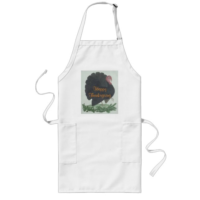 Tablier Long Illustration vintageThanksgiving Apron (Devant)