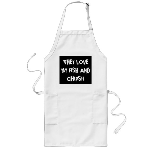 Tablier Long "Ils adorent mon poisson et mes frites" (Devant)