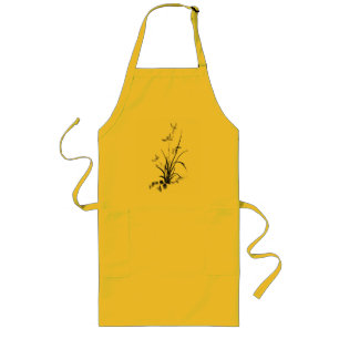 Tablier Long Iris chinois - bw