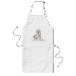 Tablier Long J'adore mon petit chien blanc - Maltese !