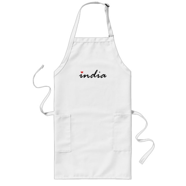 Tablier Long J'aime l'Inde (Devant)