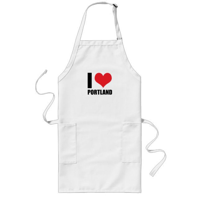 Tablier Long J'aime Portland  (Devant)