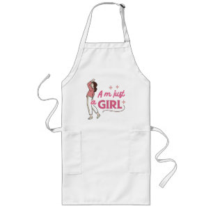 Tablier Long "Je ne suis qu’une fille" Retro Feminist Empowerme
